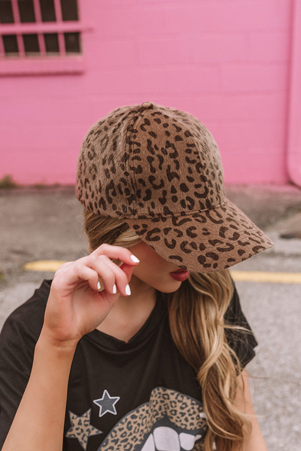 Leopard/Brown Upcycled LV Ball Cap - Eclections Boutique