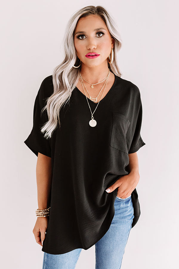 L.A. Lifestyle Shift Top In Black • Impressions Online Boutique