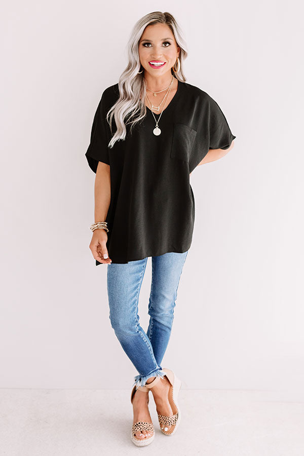 L.A. Lifestyle Shift Top In Black • Impressions Online Boutique