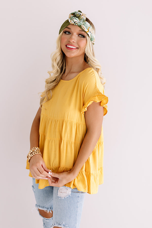 Simply Southern Babydoll Top in Marigold • Impressions Online Boutique