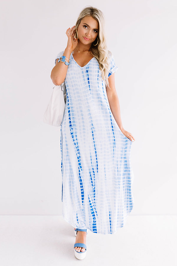 Portofino Party Tie Dye Maxi In Blue • Impressions Online Boutique