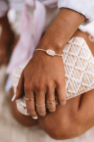 Elaina Rose Gold Bracelet in Rose Gold Drusy