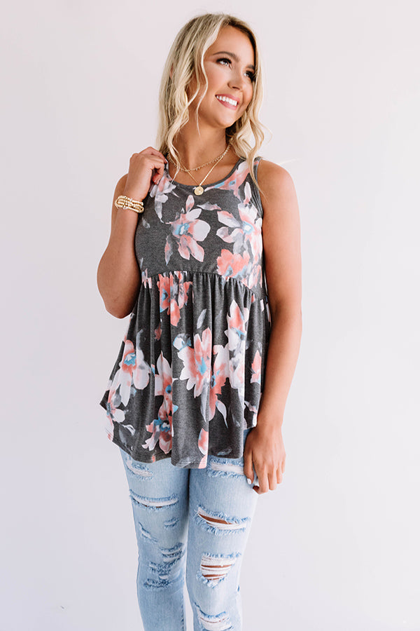 Better In Blooms Babydoll Top In Coral • Impressions Online Boutique