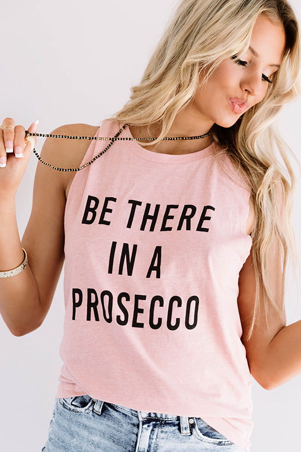 Be There In A Prosecco Boyfriend Tank in Pink • Impressions Online Boutique