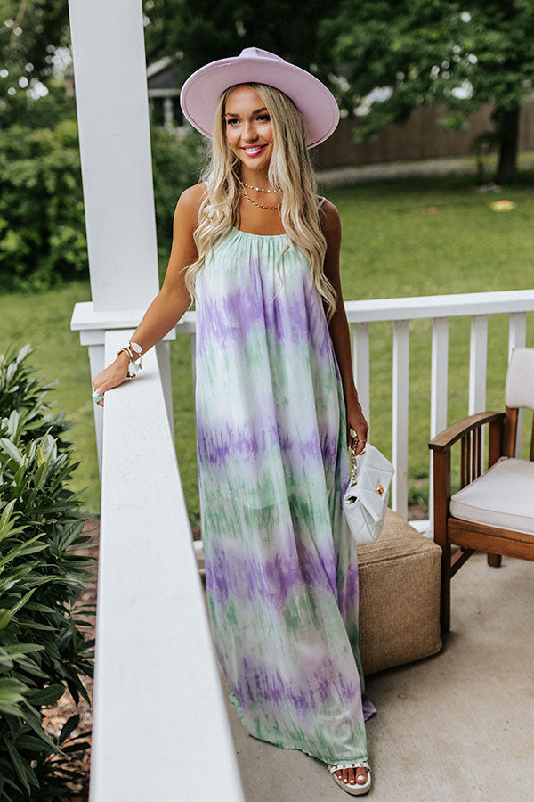 nakomelingen lip Overeenkomend Sippin' At Sunset Watercolor Maxi In Green • Impressions Online Boutique