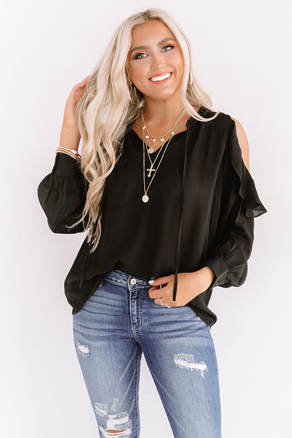 Pier And There Shift Top In Black • Impressions Online Boutique