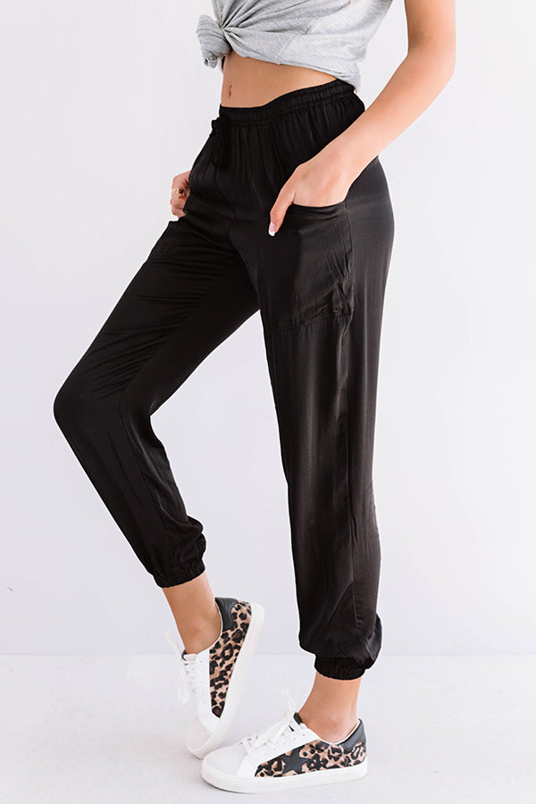 The Corinna Satin Joggers • Impressions Online Boutique