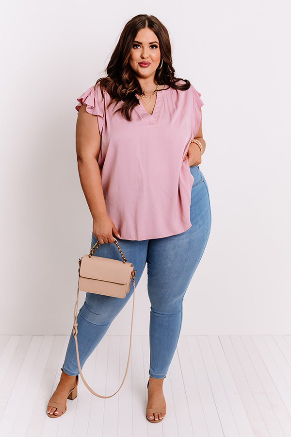 Cambridge Crush Shift Top In Pink Curves