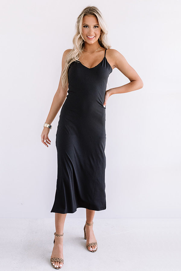 Time To Toast Midi In Black • Impressions Online Boutique