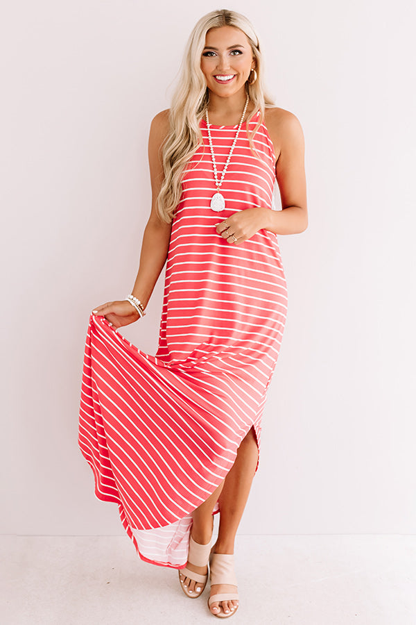 St. Tropez Promise Stripe Maxi In Raspberry • Impressions Online