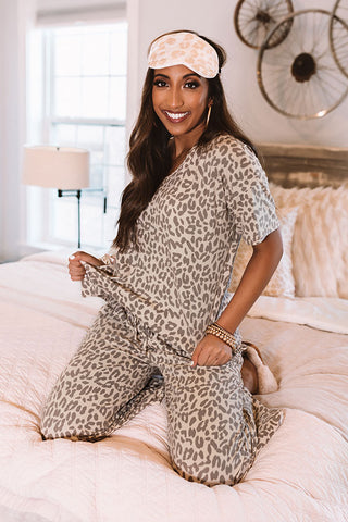 Satin Pillowcase Sleep Set - Pink Leopard - Fenrici Comfort