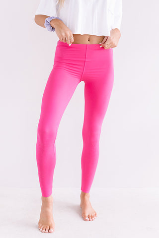 Let\'s Chill Ultra Soft Midrise Legging in Hot Pink • Impressions Online  Boutique