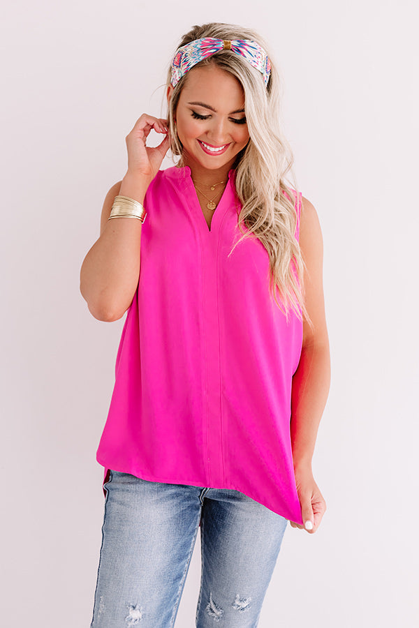 Riverside Romance Shift Top In Hot Pink • Impressions Online Boutique
