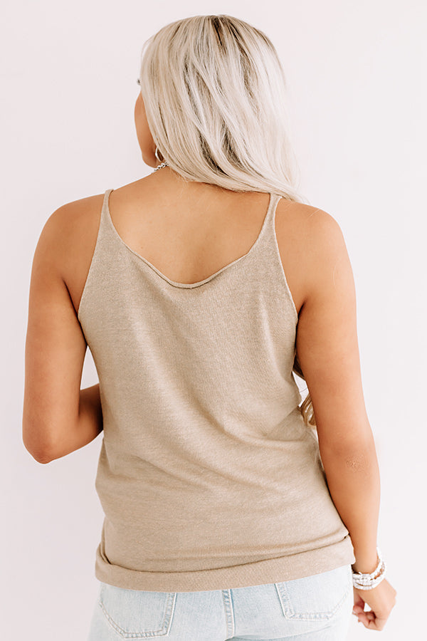 Better Off Shift Tank In Khaki • Impressions Online Boutique