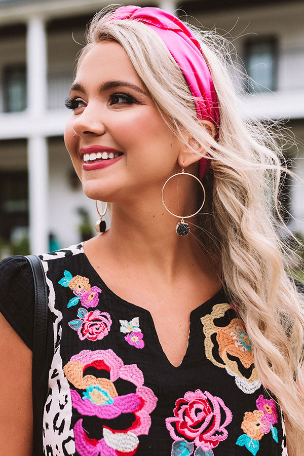 Dreamy Gaze Druzy Earrings In Black • Impressions Online Boutique