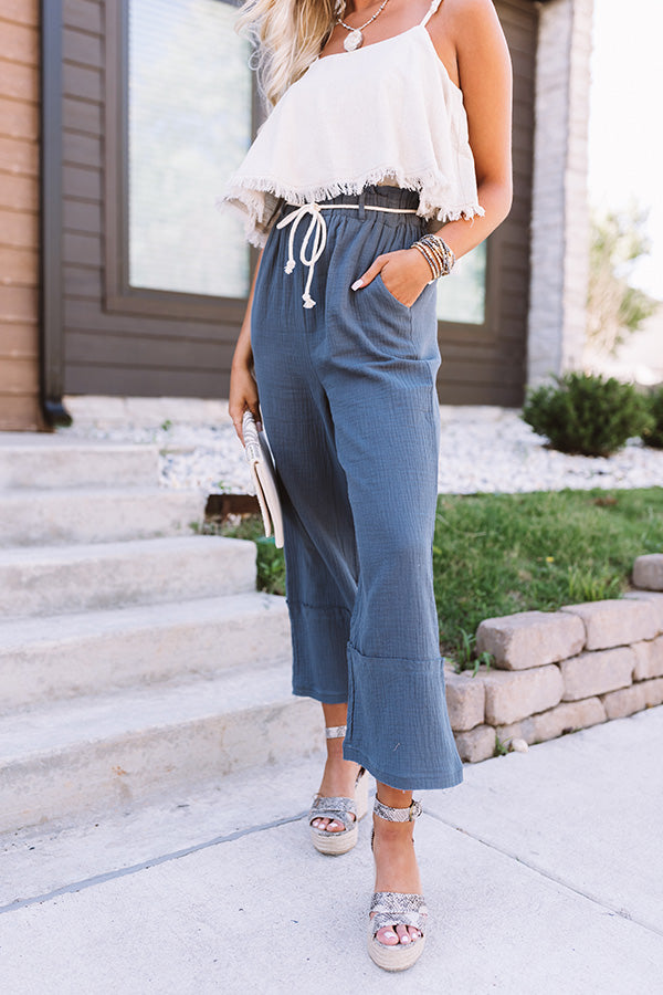 The Lachlan High Waist Pants In Slate • Impressions Online Boutique