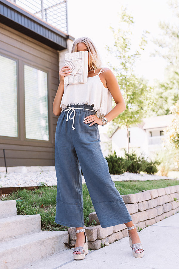 The Lachlan High Waist Pants In Slate • Impressions Online Boutique