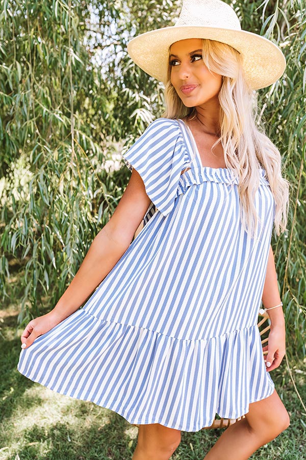 Regatta Bliss Stripe Shift Dress In Periwinkle • Impressions Online ...