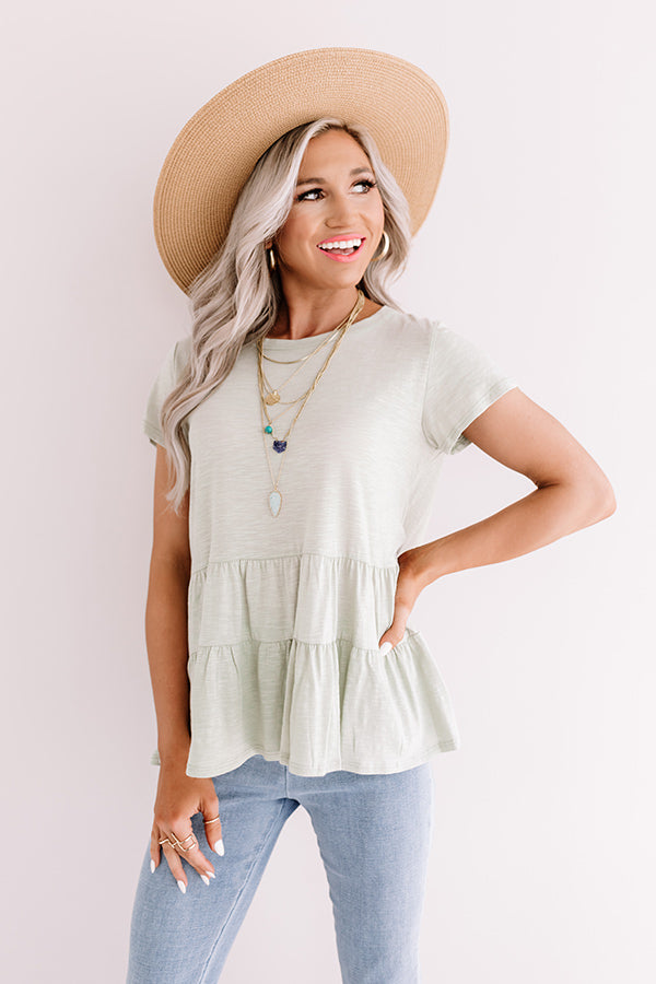 City Square Shift Top In Pear • Impressions Online Boutique