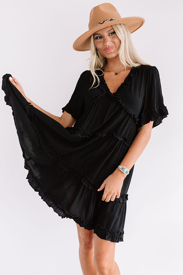 High Spirited Babydoll Dress In Black • Impressions Online Boutique