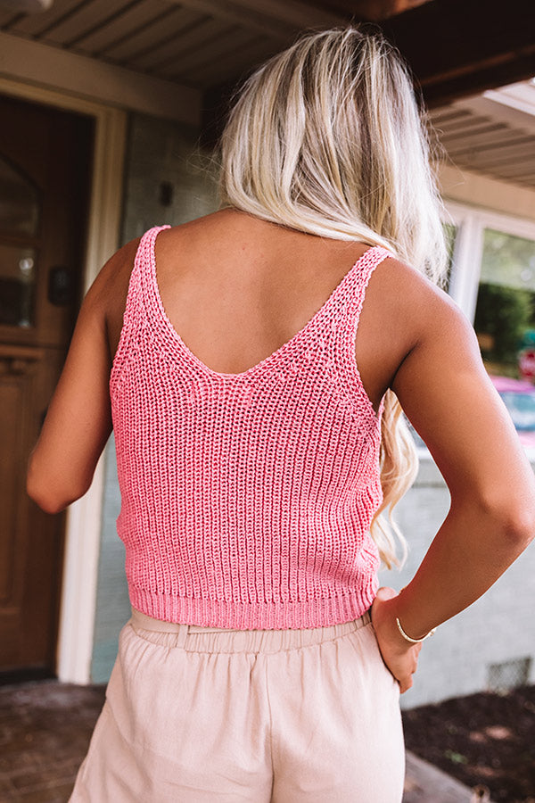 Grand Potential Knit Tank In Coral • Impressions Online Boutique