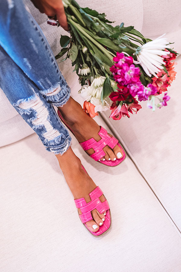 The Raylan Sandal In Fuchsia • Impressions Online Boutique