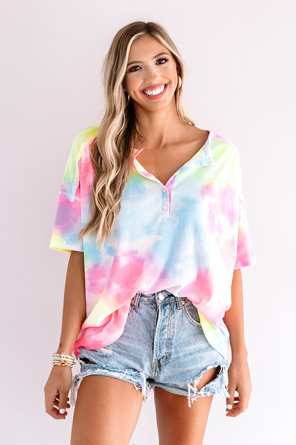 Sunny Afternoon Tie Dye Shift Tee • Impressions Online Boutique