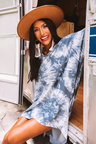 Front Porch Swing Tie Dye Tunic In Airy Blue • Impressions Online