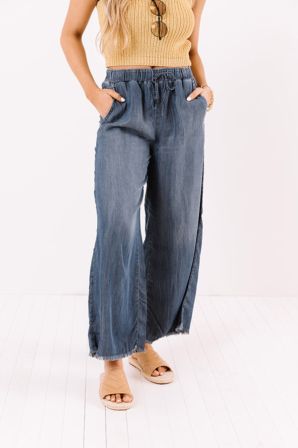 The Araya High Waist Chambray Pants • Impressions Online Boutique