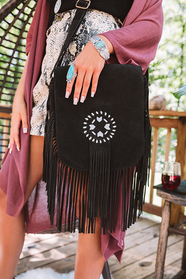 Boho Revival Fringe Crossbody , Burgundy