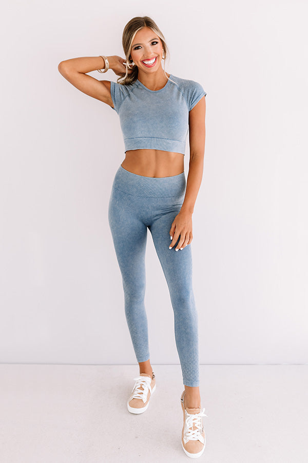 Quiet Meditation High Waist Active Legging In Airy Blue • Impressions  Online Boutique