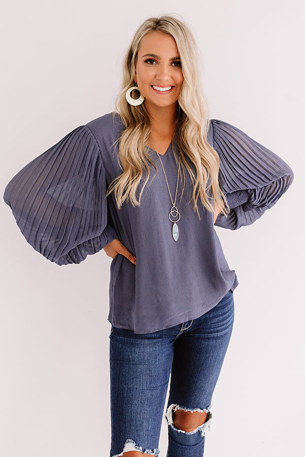 Sparks And Kisses Shift Top In Dark Periwinkle • Impressions Online ...