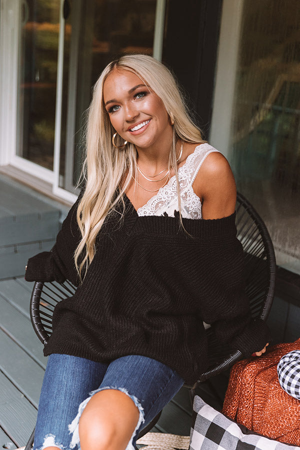 Denver Delights Knit Tunic Sweater In Black • Impressions Online Boutique