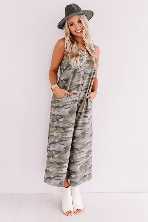 Attracting Attention Camo Jumpsuit • Impressions Online Boutique