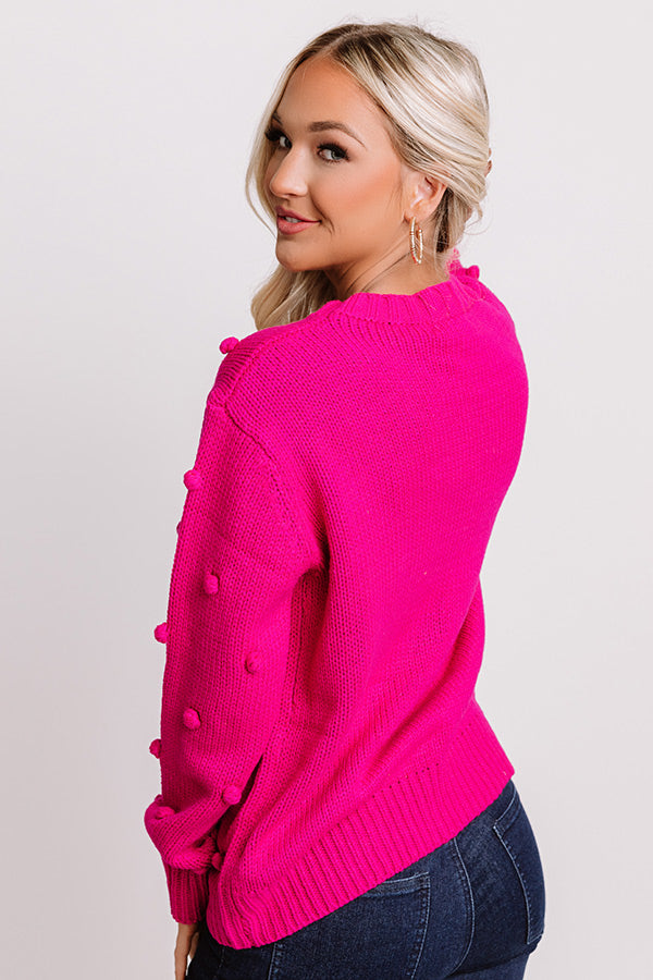 Undercover Sweetness Knit Sweater In Fuchsia • Impressions Online Boutique