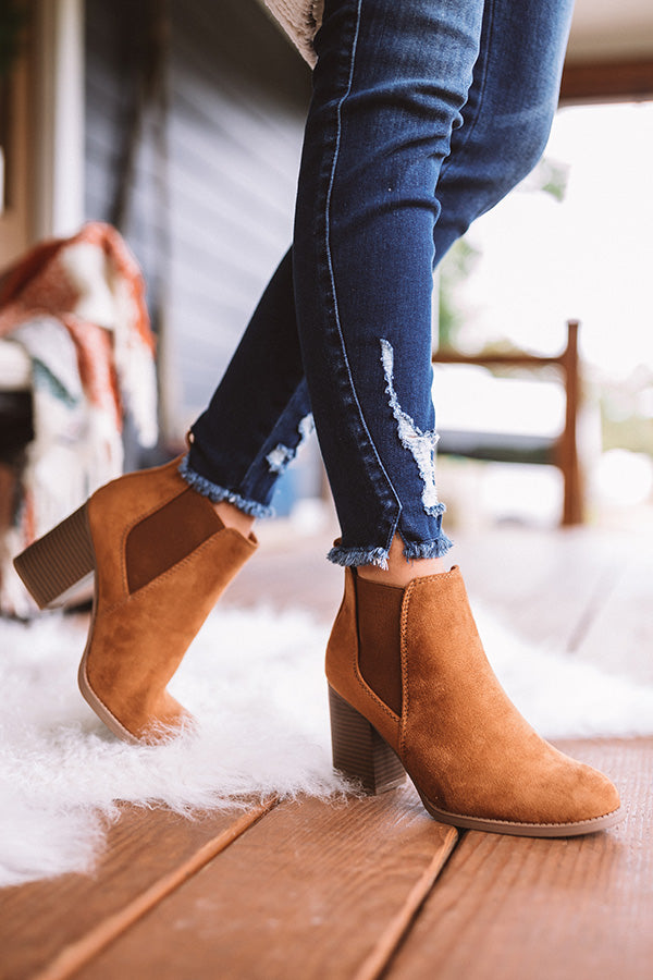 faux suede bootie