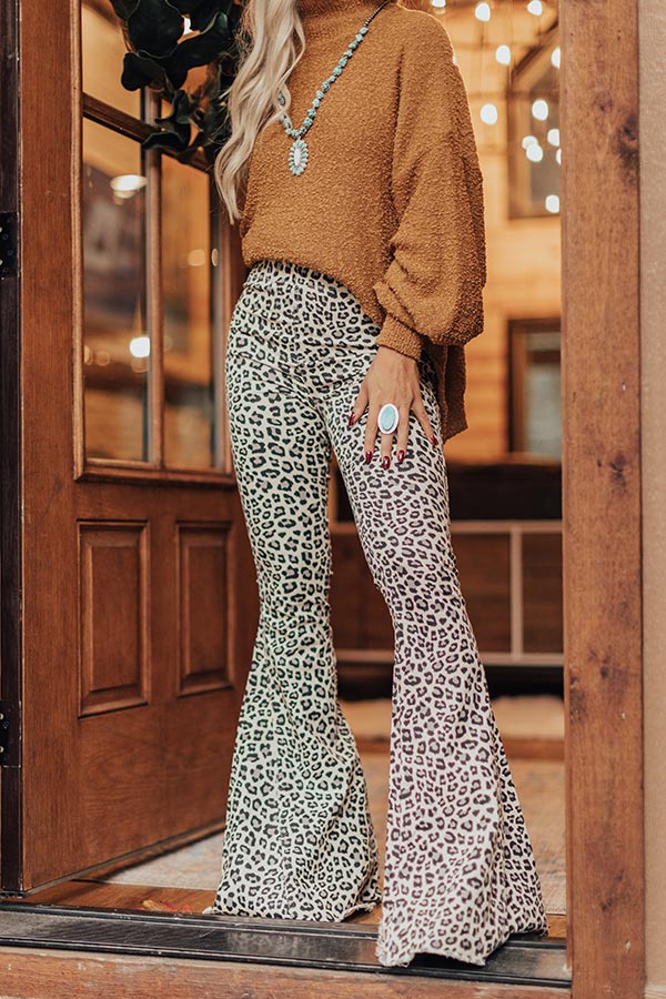 The Blakely High Waist Leopard Flares • Impressions Online Boutique
