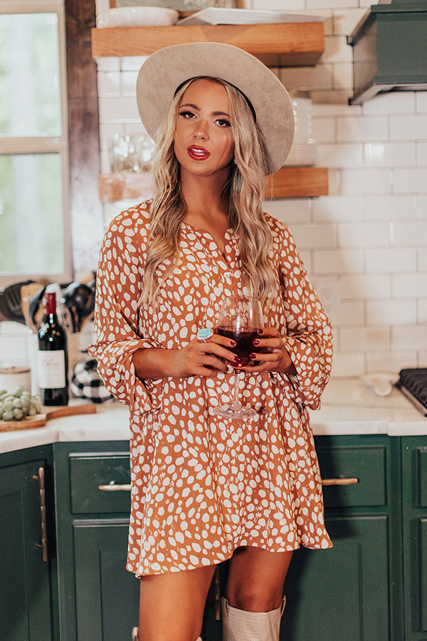 Flirty Babe Tunic Dress in Camel • Impressions Online Boutique