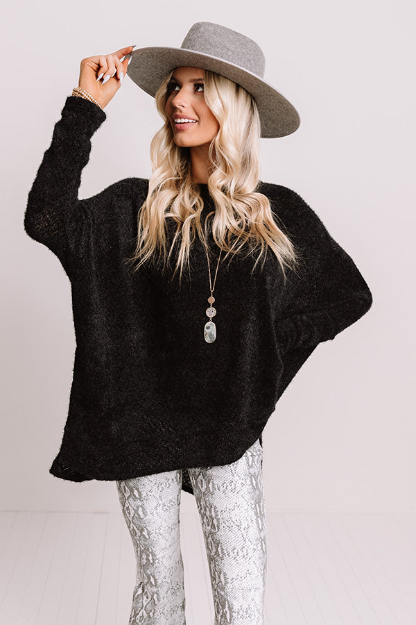 Covered In Cozy Shift Tunic In Black