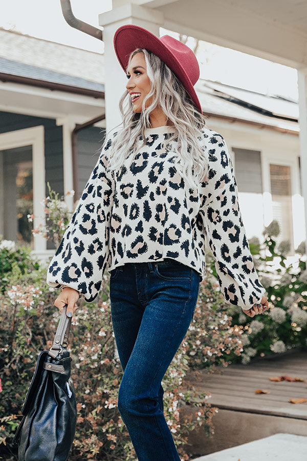 Bundled Up In Brighton Leopard Sweater • Impressions Online Boutique