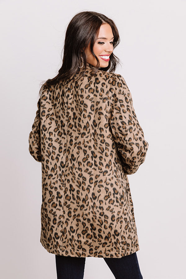 Latte Social Leopard Coat • Impressions Online Boutique