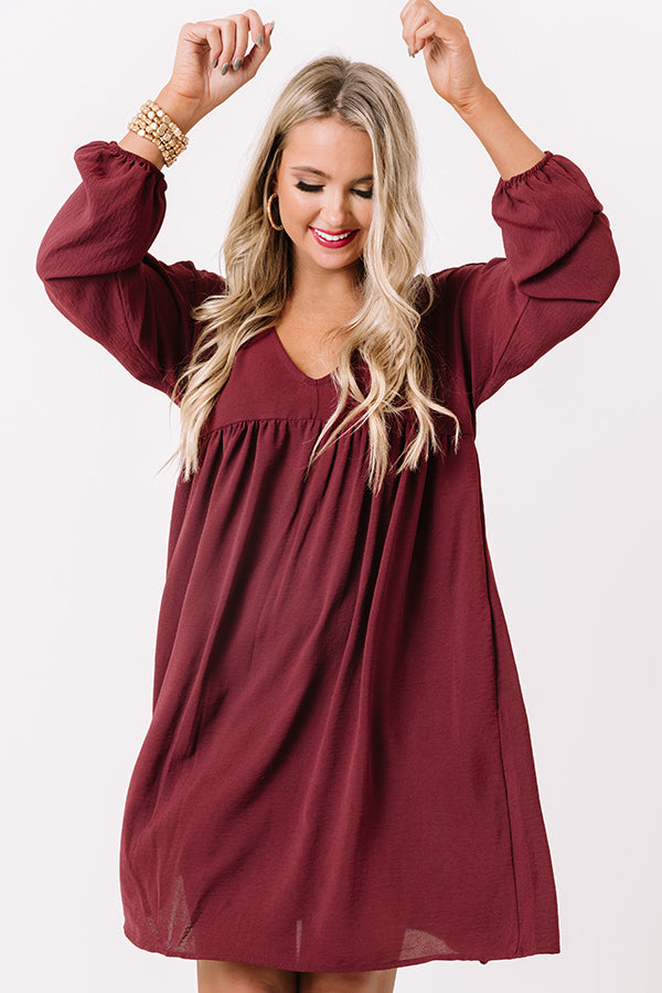 Maroon sales babydoll dress