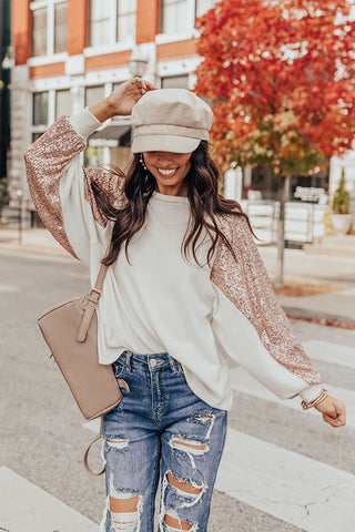 Ivory sales sequin top