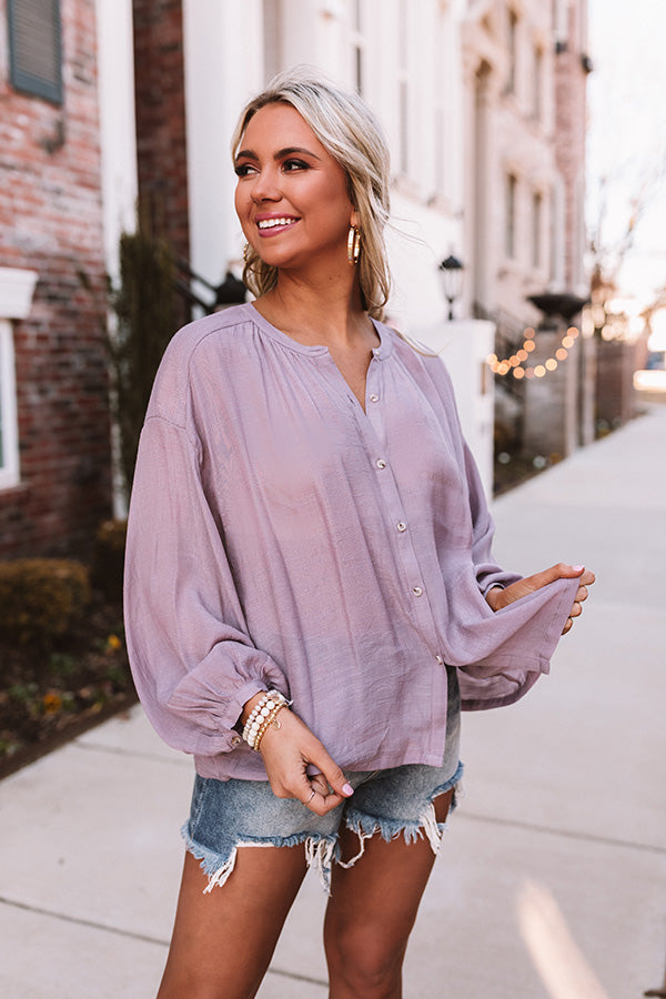 Mind Over Martinis Shift Top in Lavender