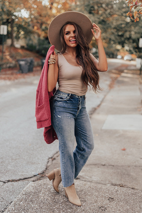 Basic Instincts Seamless Tank In Warm Taupe