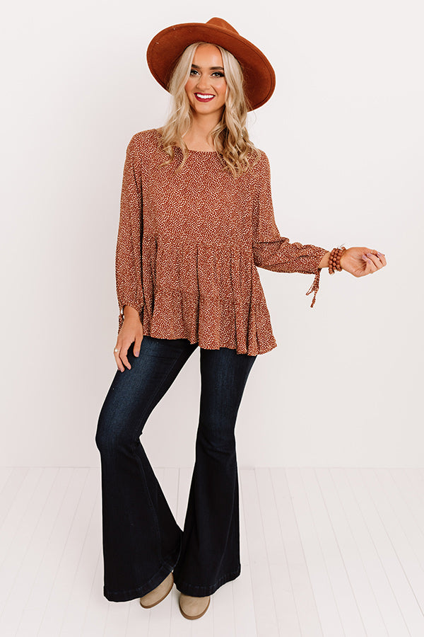 Wine Tasting In Napa Shift Top In Rust • Impressions Online Boutique