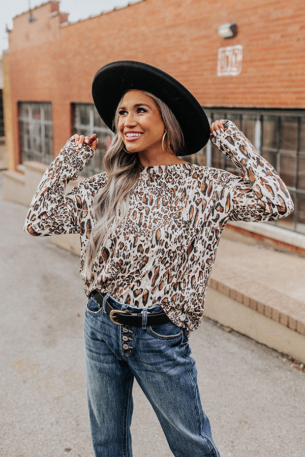 Chic Lifestyle Leopard Shift Top