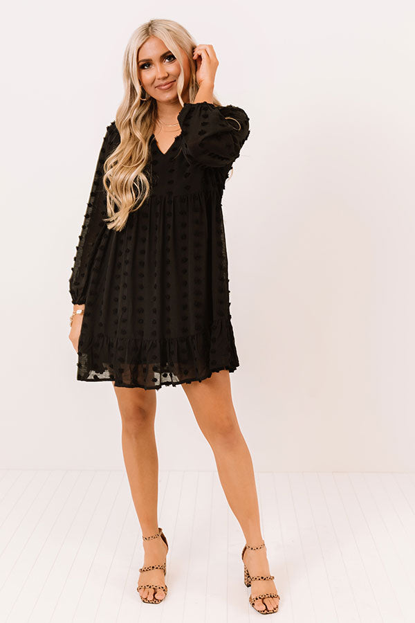 Just Beginning Babydoll Dress in Black • Impressions Online Boutique