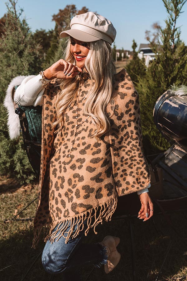 Cocoa Cravings Leopard Poncho • Impressions Online Boutique