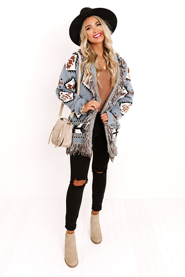 Snuggled Up With Cocoa Cardigan In Airy Blue • Impressions Online Boutique